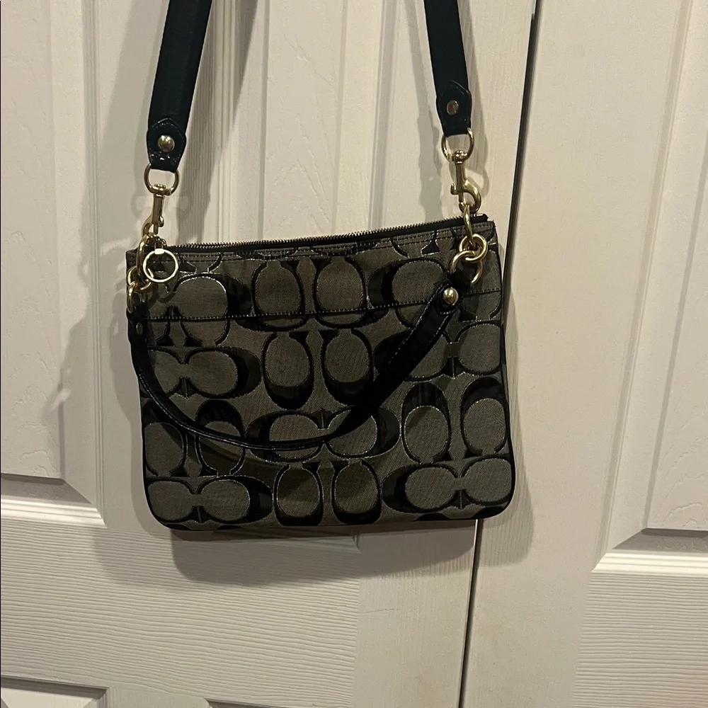 Coach Brown Signature Shoulder Bag - Picture 7 of 13